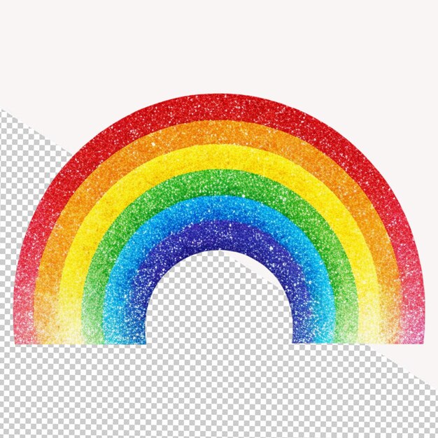 PSD arco iris sobre un fondo transparente