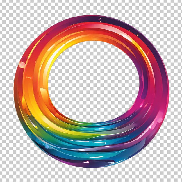 Arco iris transparente y colorido en png