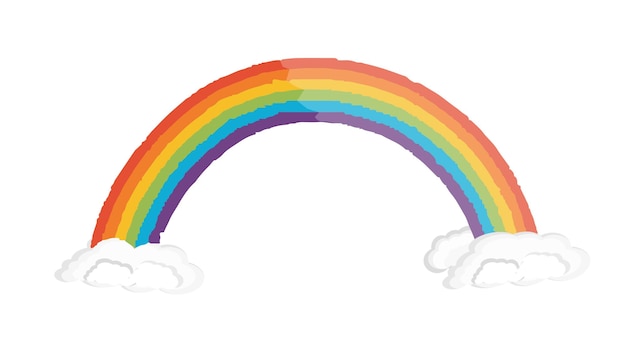 Arcobaleno con nuvole