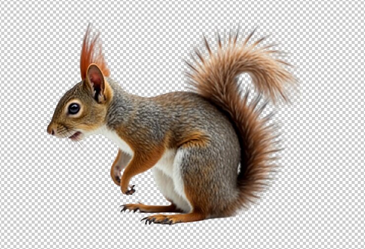 PSD ardilla con nuez png