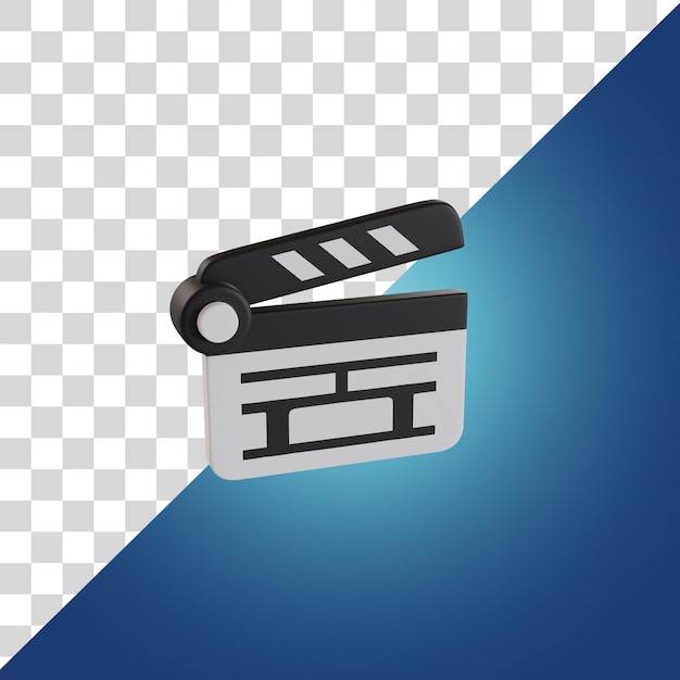 PSD ardoise de film illustration de rendu 3d