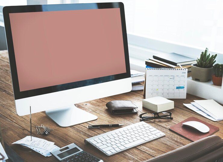 PSD area di lavoro con computer