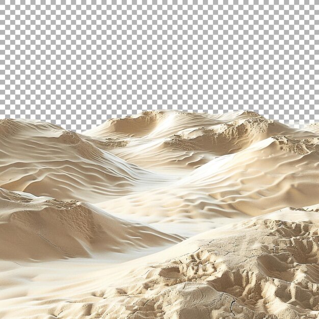 La arena del desierto sobre un fondo transparente generada por Ai