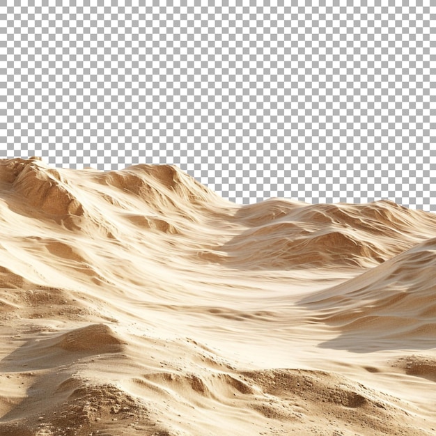 La arena del desierto sobre un fondo transparente generada por Ai