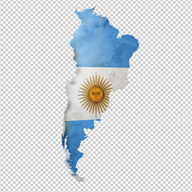 PSD argentina sobre un fondo transparente