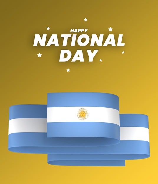 PSD argentinien-flaggenelement-design, bannerband zum nationalen unabhängigkeitstag, psd