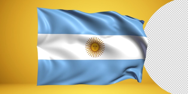 PSD argentinien schwenkende flagge realistisch isoliert auf transparentem png
