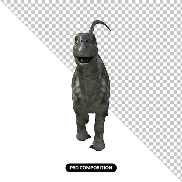 PSD argentinosaurio dinosaurio dinosaurio aislado 3d render