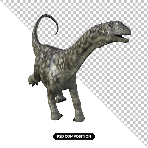 PSD argentinosaurus dinosaurier isoliert dinosaurier 3d rendern