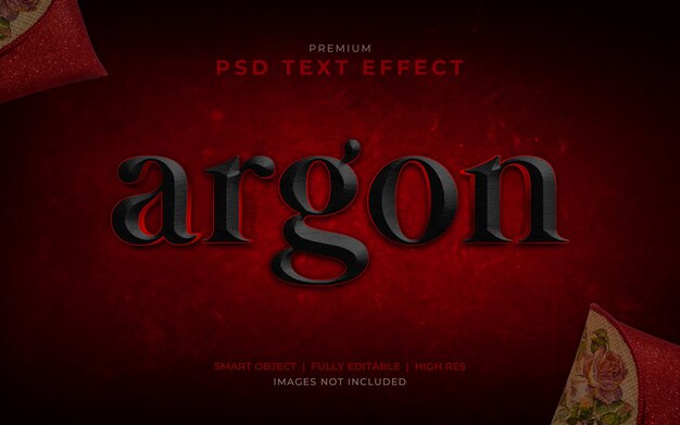 PSD argon psd text effect mockup