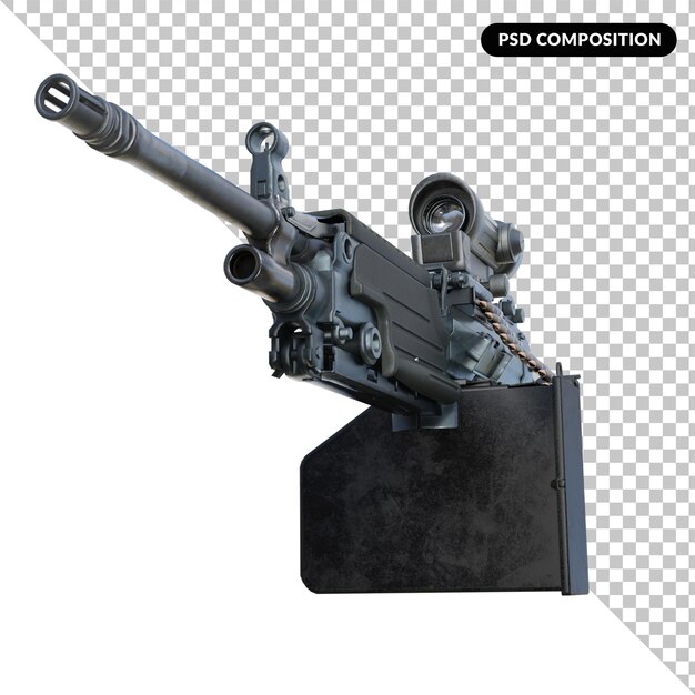 Arma en 3D aislada de forma realista