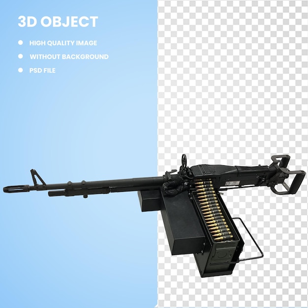 Arma 3d Arma de fogo metralhadora M60