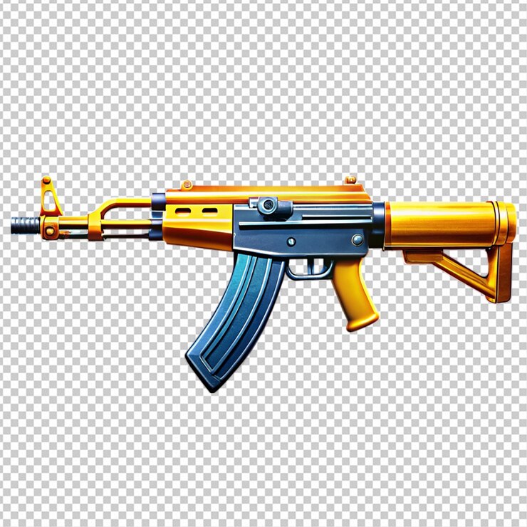 PSD arma isolada em fundo branco