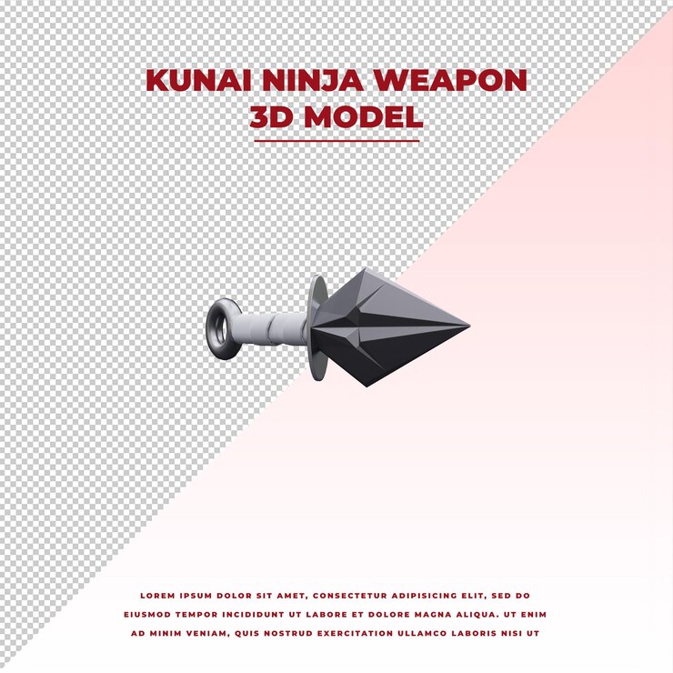 PSD arma ninja kunai