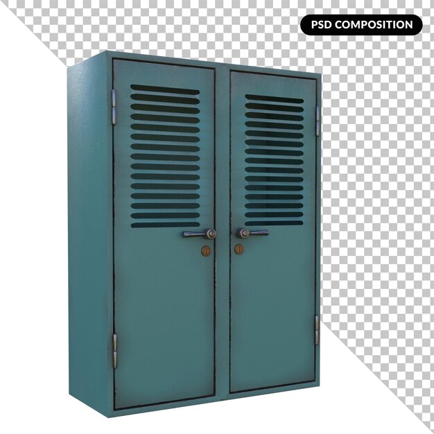 Armadietto 3d isolato