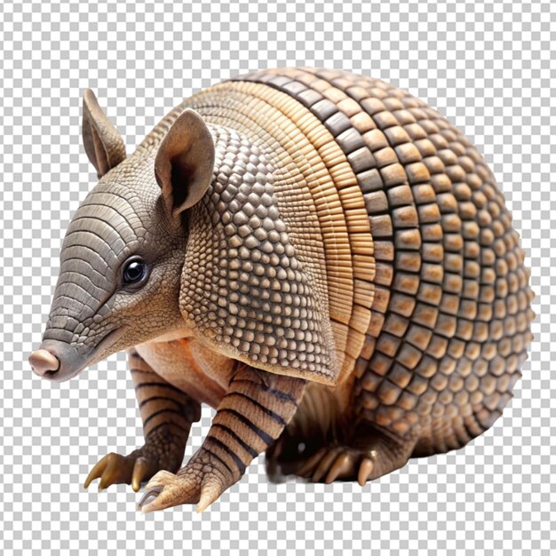 PSD armadillo auf durchsichtigem hintergrund