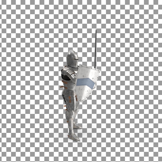 armadura PSD 3D em fundo isolado e transparente