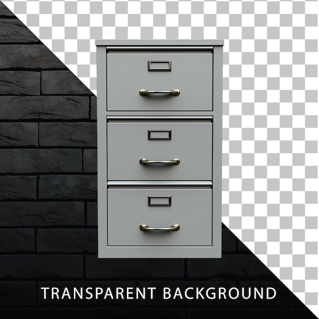 Armario de archivos con fondo transparente