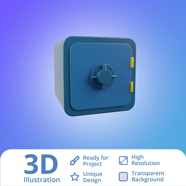 PSD armário de banco 3d