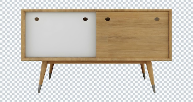 PSD armário de tv de madeira de minimalismo moderno. transparente.