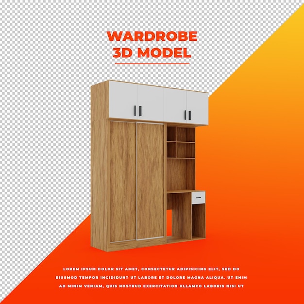armario de madera de estilo moderno