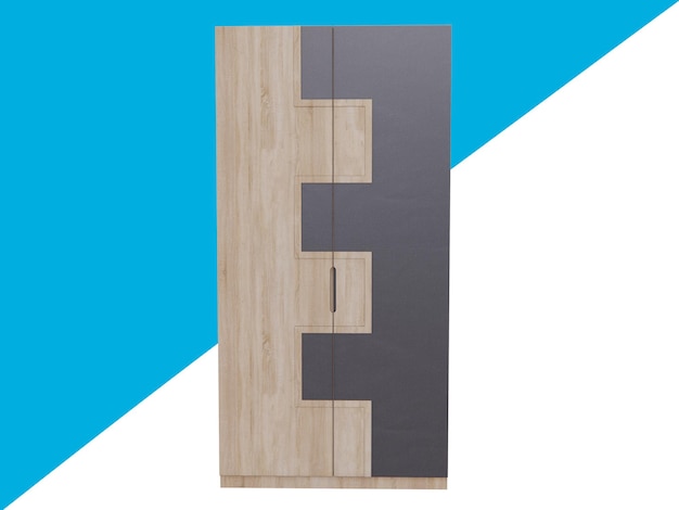 Armario moderno de gris y madera
