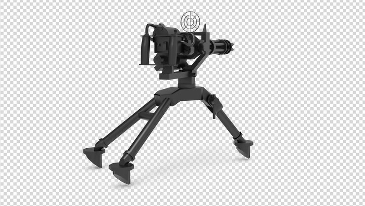 PSD armas 3d em fundo transparente