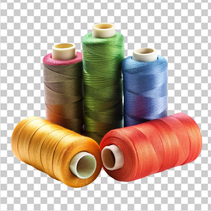 PSD armas de hilado para coser objetos textiles aislados