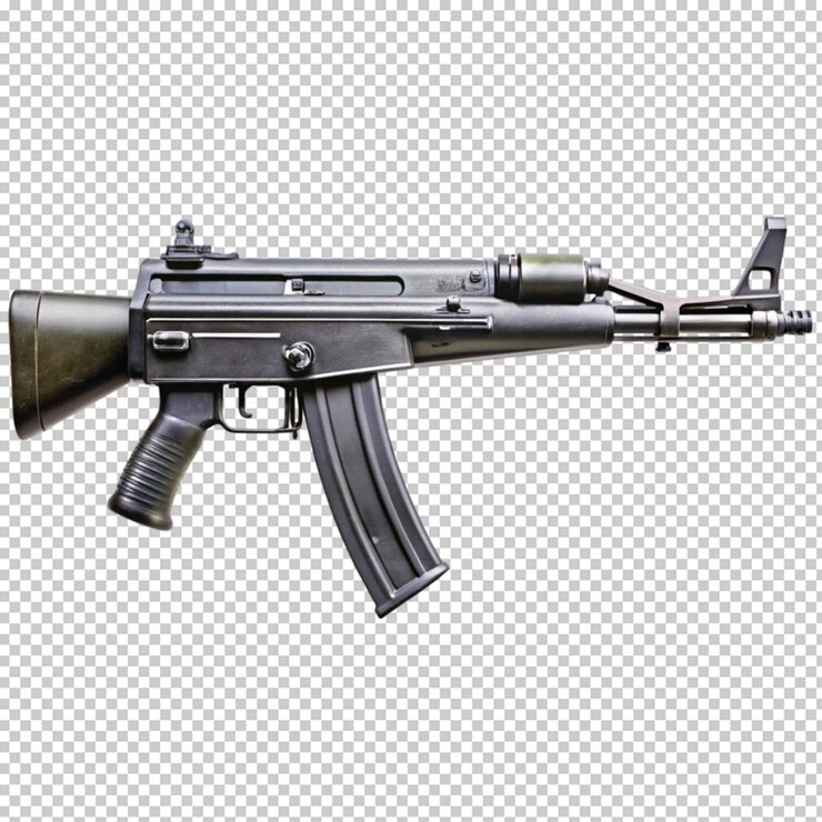 PSD armas militares modernas sobre un fondo transparente armas militares modernos sobre un fondo transparent