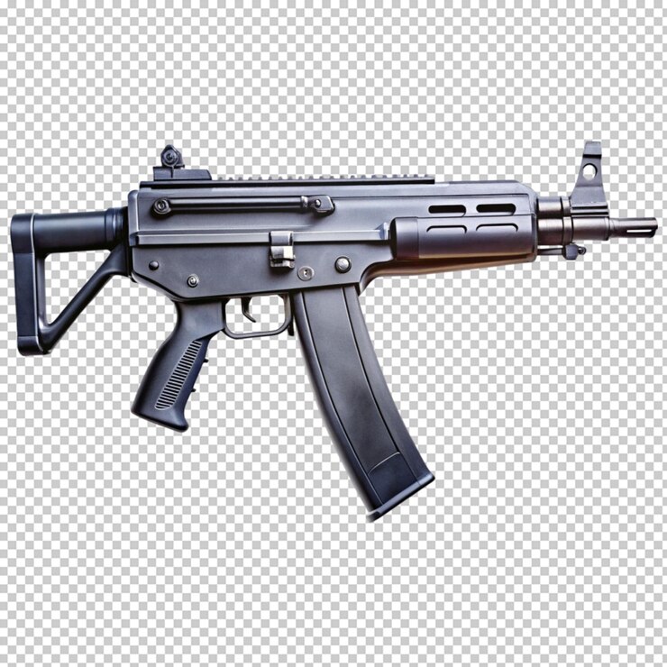 PSD armas militares modernas sobre un fondo transparente armas militares modernos sobre un fondo transparent
