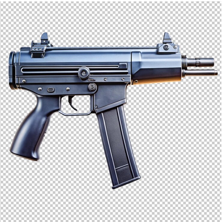 PSD armas militares modernas sobre un fondo transparente armas militares modernos sobre un fondo transparent