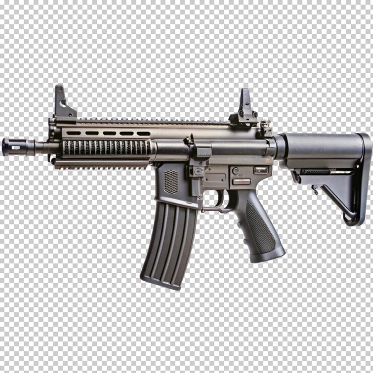 PSD armas militares modernas sobre un fondo transparente armas militares modernos sobre un fondo transparent