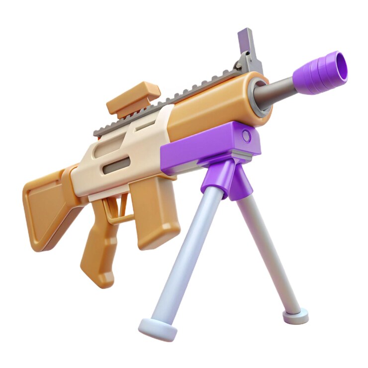 PSD une arme à feu avec une poignée violette