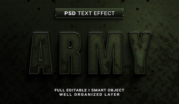 Armee-PSD-Texteffekt