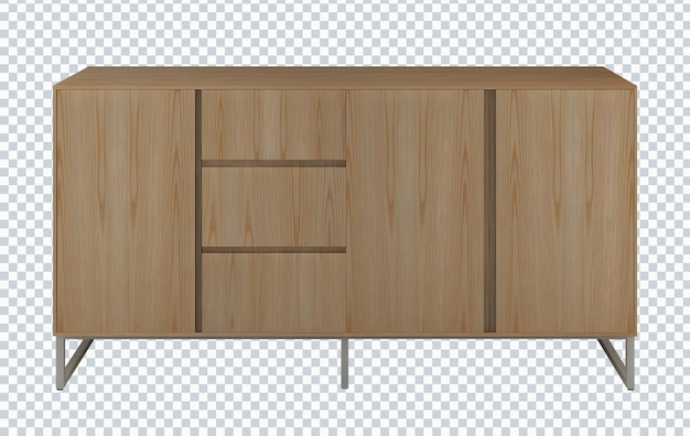 PSD armoire en bois contreplaqué de minimalisme simple. transparent.