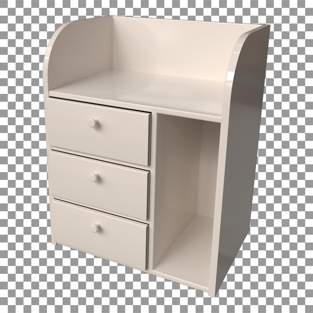 Armoire de chevet réaliste pour la conception intérieure de la pièce
