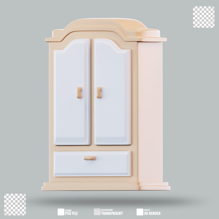 PSD l'armoire d'illustration 3d 2
