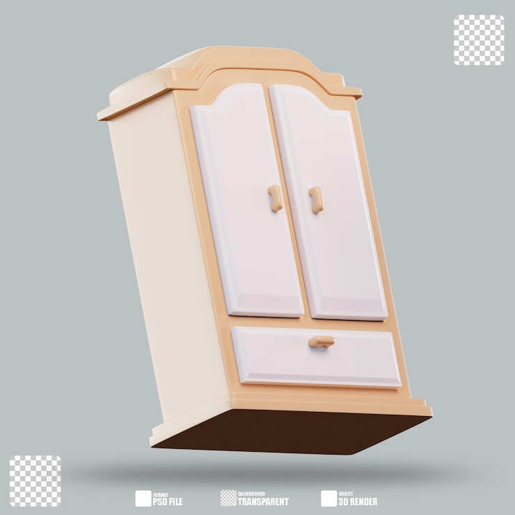 PSD l'armoire d'illustration 3d 3