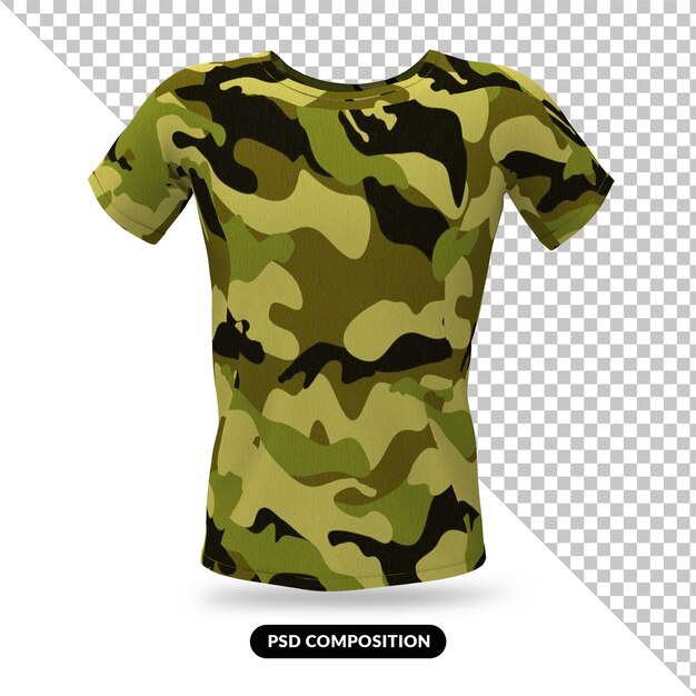 Army shirt 3d mock up aislado psd premium