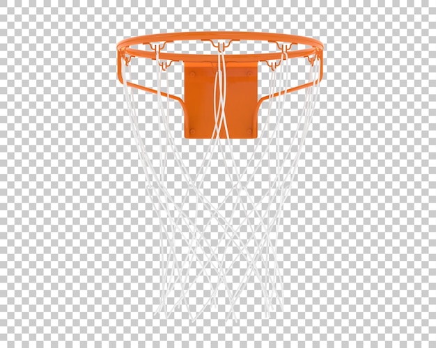 Aro de baloncesto en la ilustración de renderizado 3d de fondo transparente