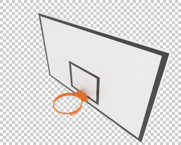 Aro de baloncesto en la ilustración de renderizado 3d de fondo transparente