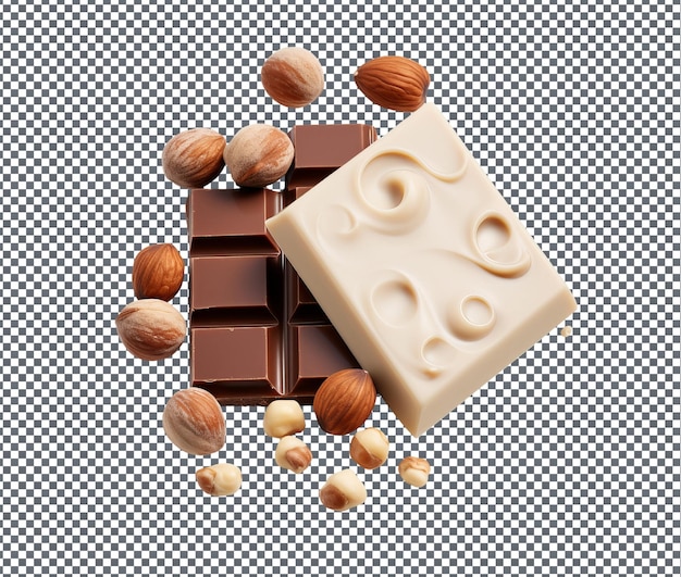 Aroma Hersheys Symphony Cioccolato al latte cremoso con nocciole isolate su sfondo trasparente