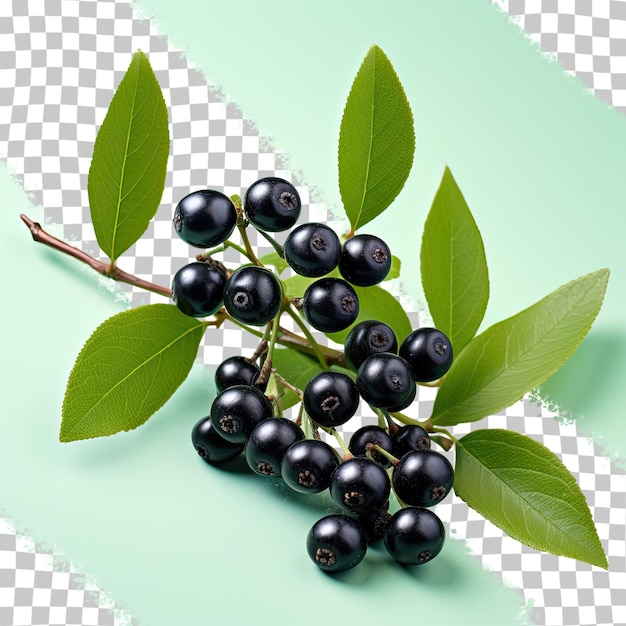 Aronia Melanocarpa Noir Aronia Isolé Sur Fond Transparent