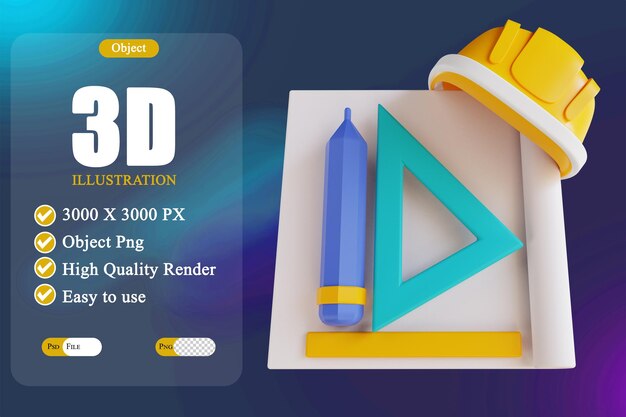 Arquitectura de herramientas de ilustración 3D 4