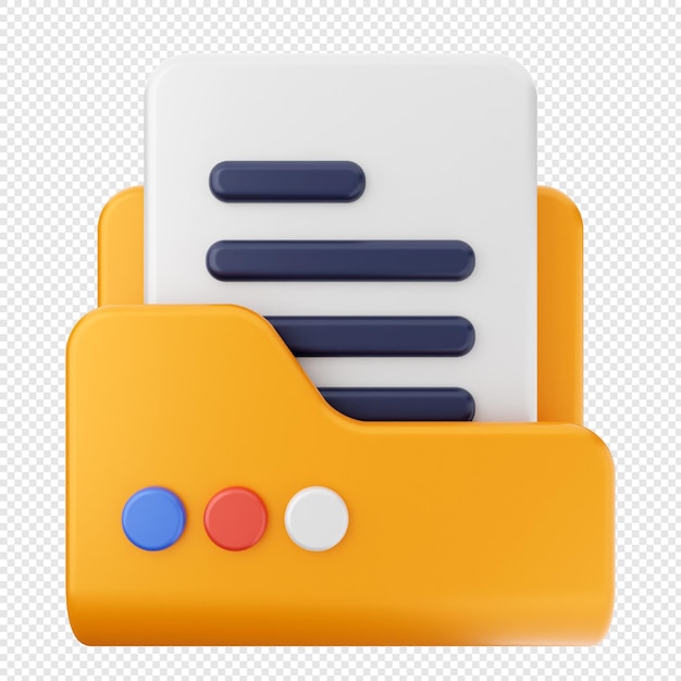 arquivo de documento de pasta 3d