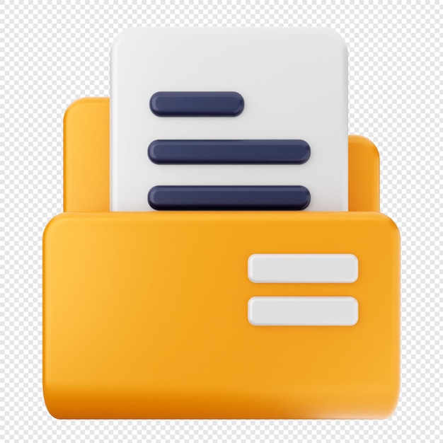 arquivo de documento de pasta 3d