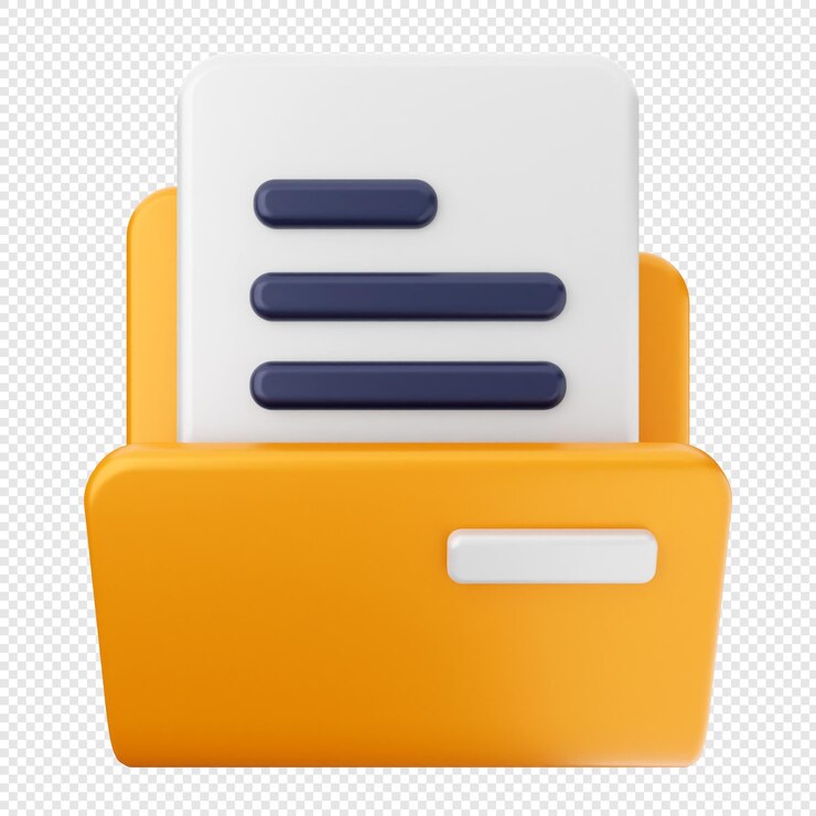 PSD arquivo de documento de pasta 3d