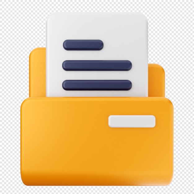 arquivo de documento de pasta 3d