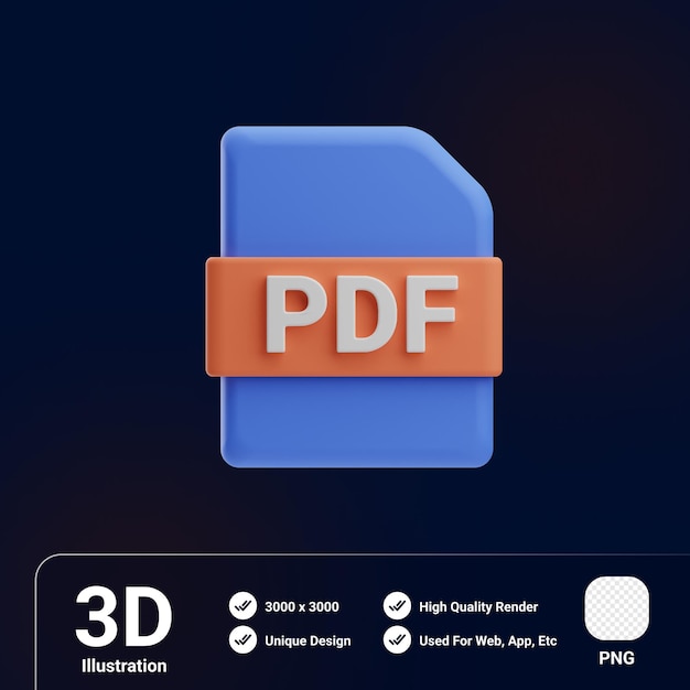 PSD arquivo pdf de educação online kit de ilustração 3d