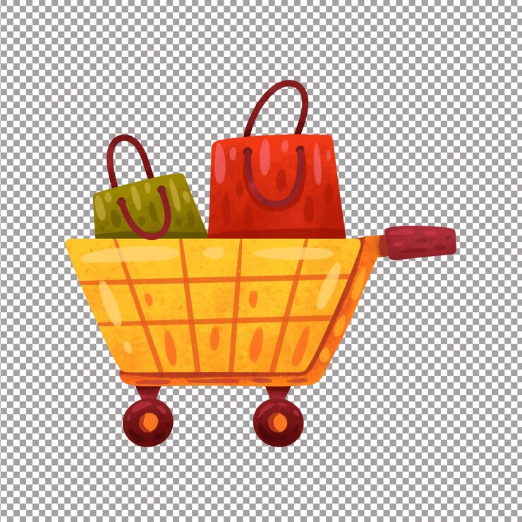 PSD arquivo plano do carrinho de compras